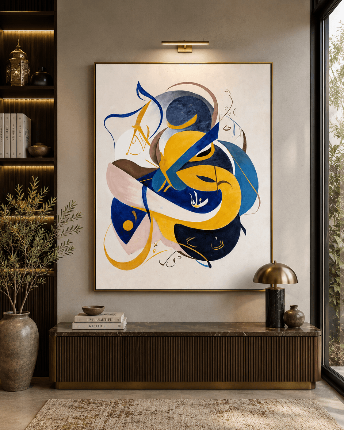 Harmony in Motion – Original Abstract Calligraphic Artwork